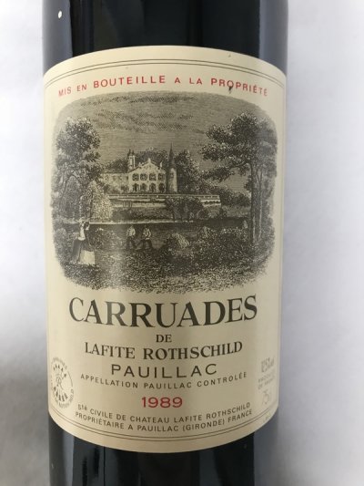 1989 Carruades de Lafitte Rothschild - perfect bottle 