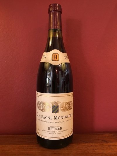 Chassagne Montrachet Rouge Selection Hediard 1991