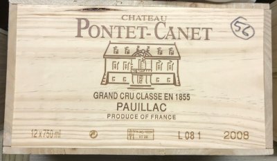 Chateau Pontet Canet 2008 [OWC of 12 bottles] [October Lot 12].