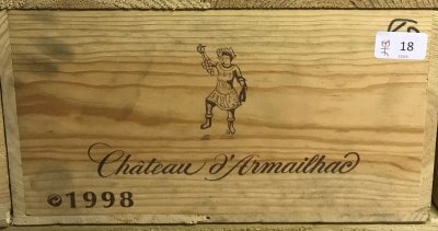 Chateau d'Armailhac 1998 [OWC of 12 bottles] [October Lot 3A-B.]