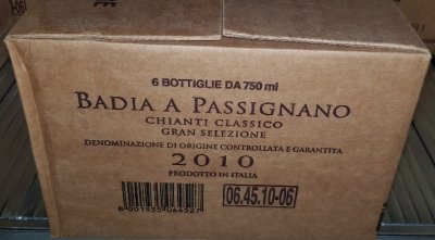 Marchesi Antinori Badia a Passignano,Gran Selezione 2010 [OC of 6 bottles] [October Lot 221]