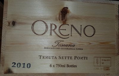 Tenuta Sette Ponti Oreno Toscana IGT 2010 [OWC of 6 bottles] [October Lot 227]