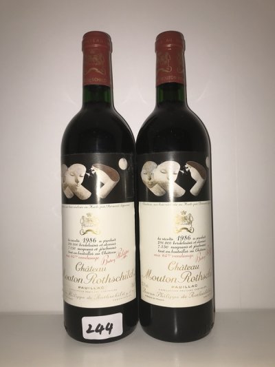 Chateau Mouton Rothschild 1986 [2 bottles] [October Lot 244]