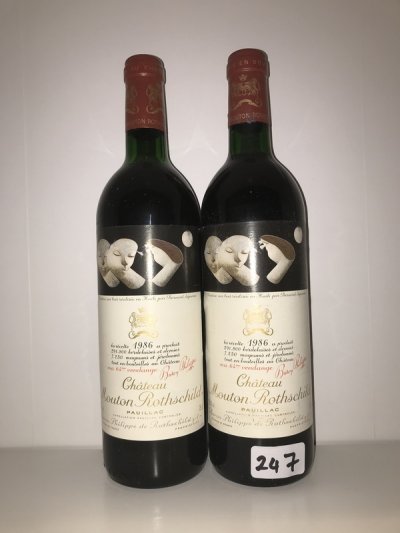 Chateau Mouton Rothschild 1986 [2 bottles] [October Lot 247]
