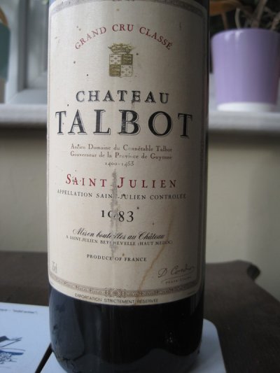Chateau Talbot 1983 Saint-Julien (CT 92)