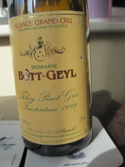 Tokay Pinot Gris Furstentum Alsace Grand Cru 1999 Domaine Bott-Geyl