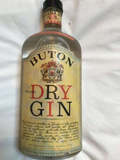 1950's Buton dry gin - rare 