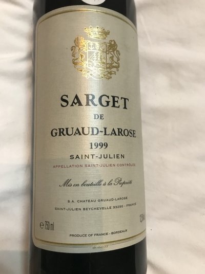 1999 Sarget de Gruaud-Larose - St Julien