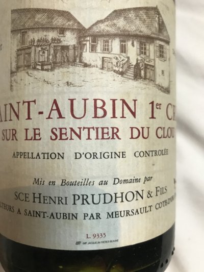 1993 St Aubin 1er cru  - perfect bottle