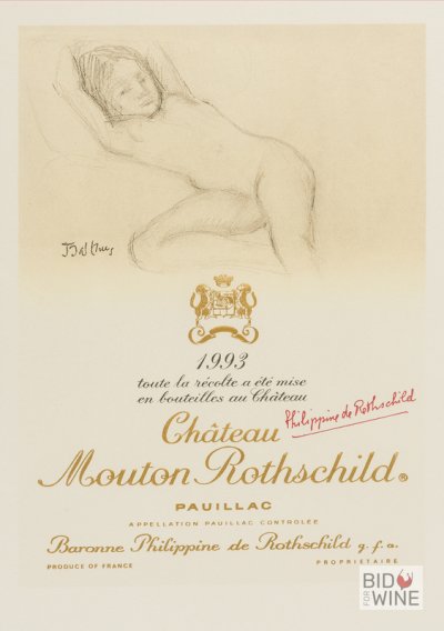 Chateau Mouton Rothschild 1993 Lithograph (Balthus)