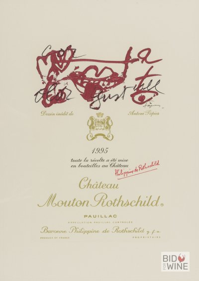 Chateau Mouton Rothschild 1995 Lithograph (Antoni Tapies)