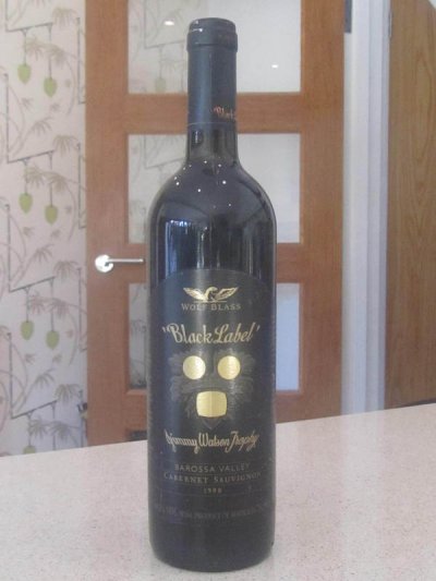 Wolf Blass Black Label 1998 ( WS £108 ).