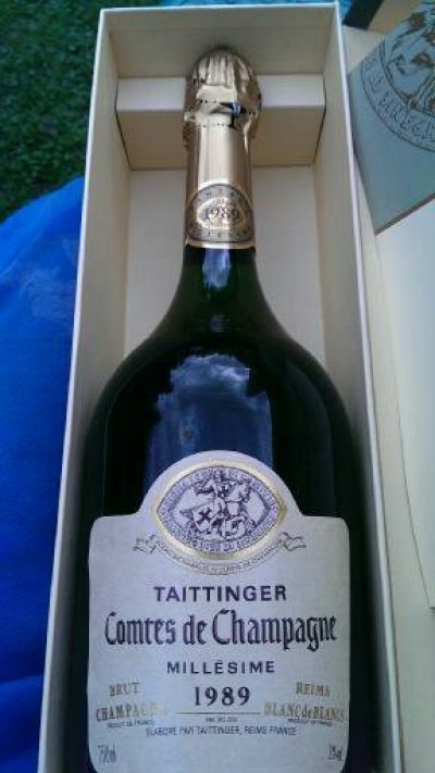 Taittinger Champagne.  Blanc de blanc 1989