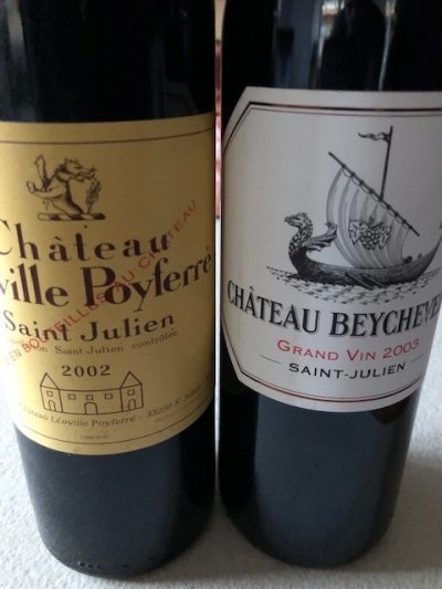Bordeaux St Julien Selection Beychevelle 2003 Leoville Poyferre 2002