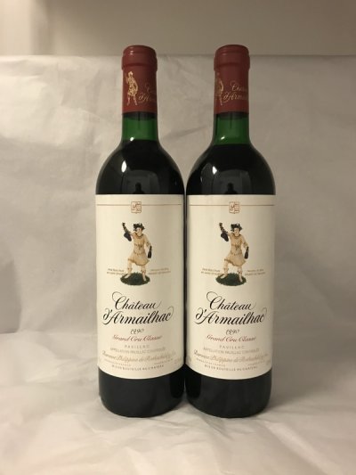 [February Lot 19] Chateau d'Armailhac 1990 [2 bottles]