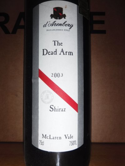 2003 d'Arenberg The Dead Arm Shiraz, McLaren Vale, Australia 