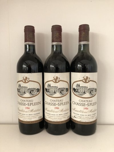 [February Lot 85] Chateau Chasse Spleen 1986 [3 bottles]