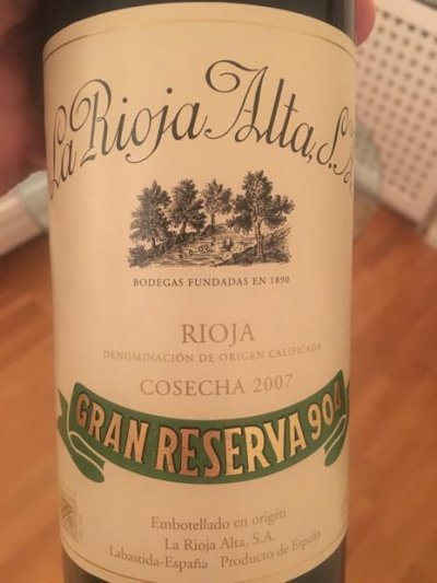 6x La Rioja Alta 904 Gran Reserva Rioja 2007 (Wine Society stored)