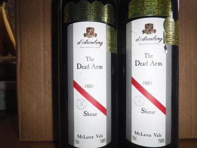 2001 d'Arenberg The Dead Arm Shiraz, McLaren Vale, Australia 