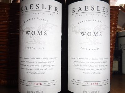 2006 Kaesler W.O.M.S Shiraz Cabernet (RP 92 points)