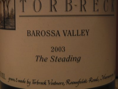 2003 Torbreck The Steading, Barossa Valley, Australia