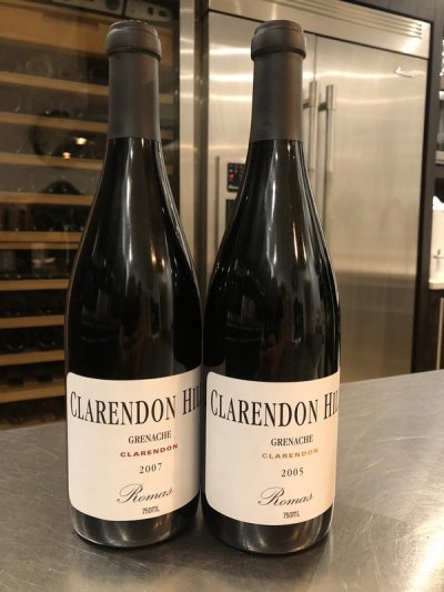 CLARENDON HILLS Romas Grenache 2005 RP 95 PTS  & 2007 W/S £50 AVE +