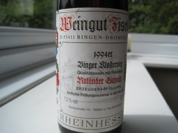 Binger Klosterweg Rul&auml;nder Eiswein 1994 Fischer