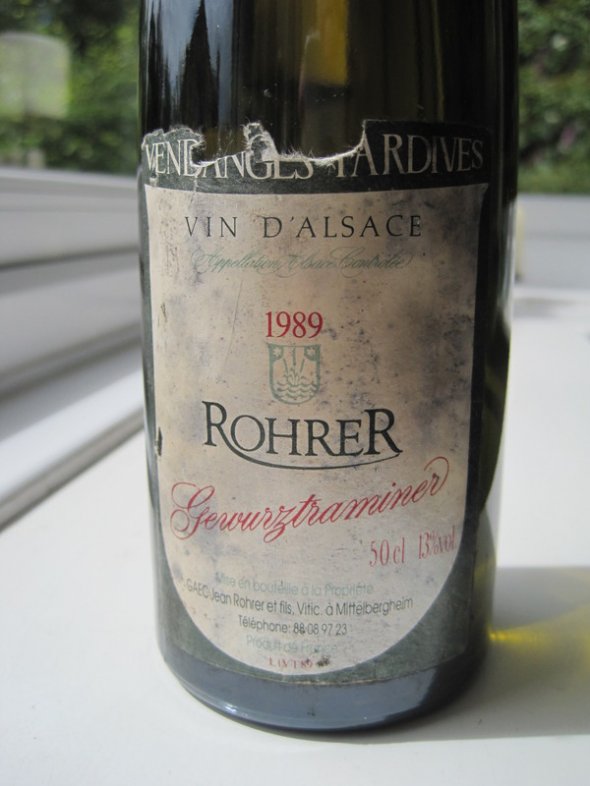Gewurztraminer Vendanges Tardives 1989 Rohrer