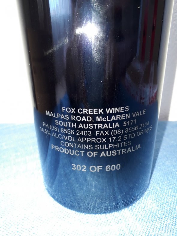  1x Magnum Fox Creek Reserve Shiraz