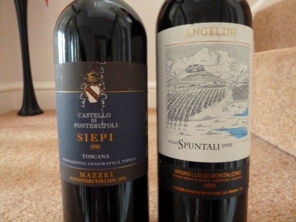 Siepi 1999 + Angelini Spuntali Brunello 1999