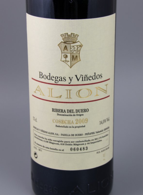 Alion Bodegas Vega Sicilia, Ribera del Duero, Spain 2009