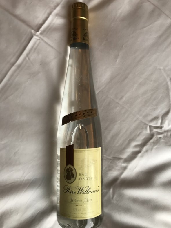 Arthur Metz Eau de Vie Poire William - Perfect bottle and xmas present