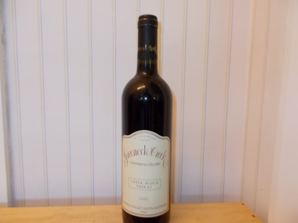 **100 POINTS RP** 2001 Greenock Creek Shiraz "Creek Block". No Reserve 