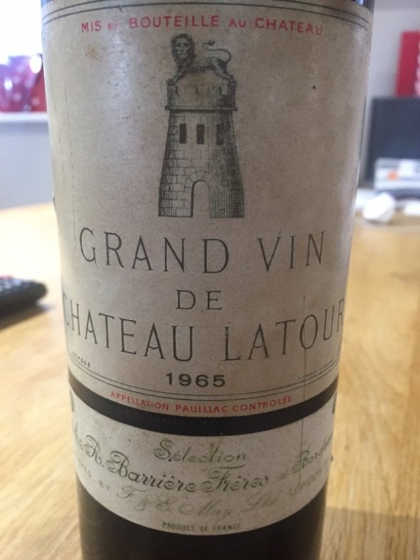 CHATEAU LATOUR - GRAND VIN - 1965