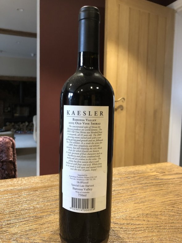 Kaesler Old Vine Shiraz 2005 - 94 pts!