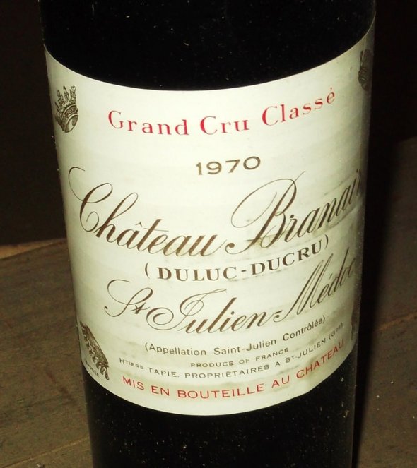 Case Of 12  '1970 Chateau Branaire, Grand Cru Classe, St Julien, Medoc'.