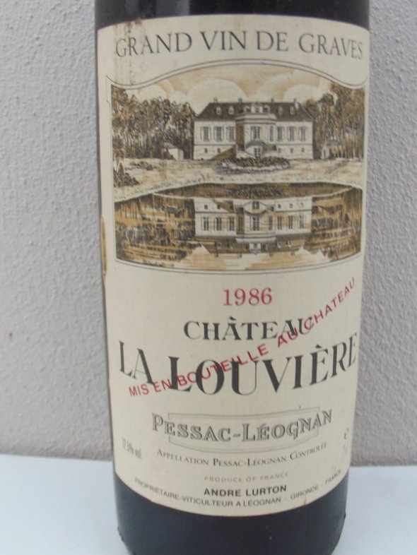 1986 Château LA LOUVIERE  /  Graves Pessac-Leognan
