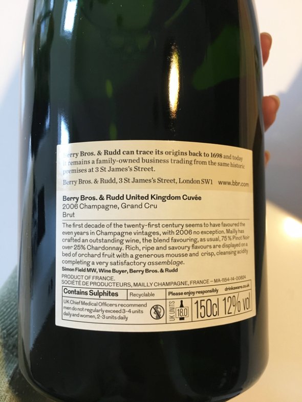 Champagne Grand Cru Brut Berry Bros. & Rudd 2006 Magnum