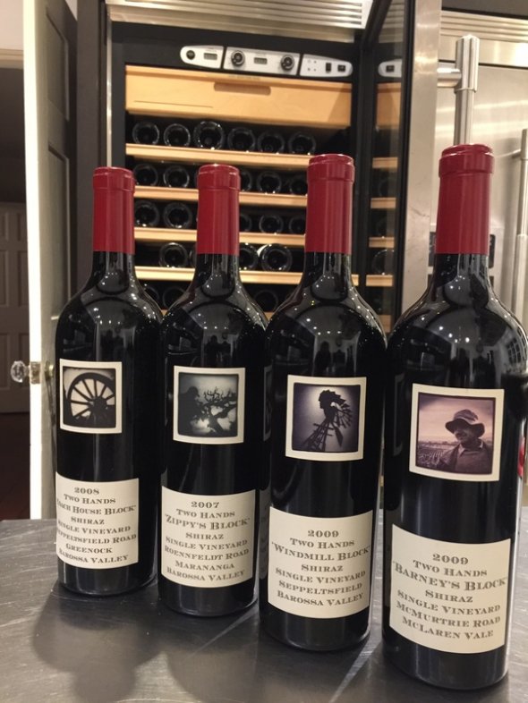 TWO HANDS SINGLE VINEYARD COLLECTION X 4  ZIPPYS , BARNEYS, WINDMILL AND COACH HOUSE 