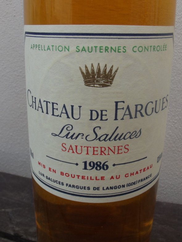 1986 Château de FARGUES / Sauternes
