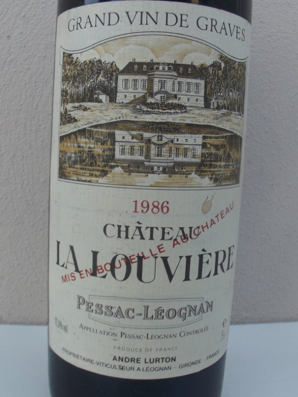 1986 Château LA LOUVIERE / Graves Pessac-Léognan