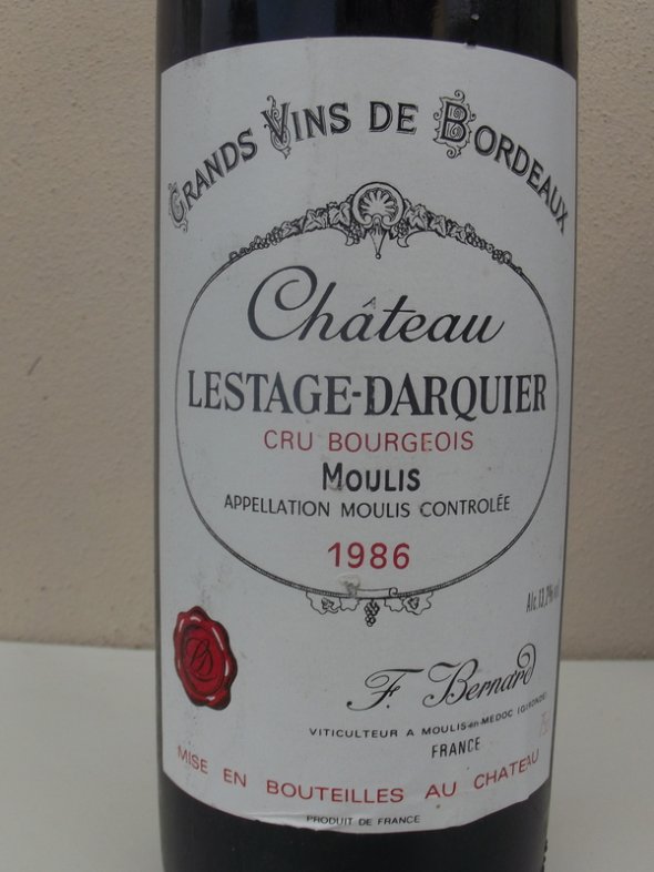 1986 Château LESTAGE-DARQUIER Moulis-Médoc Cru Bourgeois