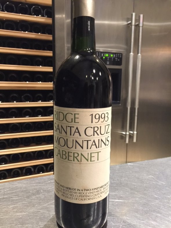 RIDGE SANTA CRUZ MOUNTAINS CABERNET 1993