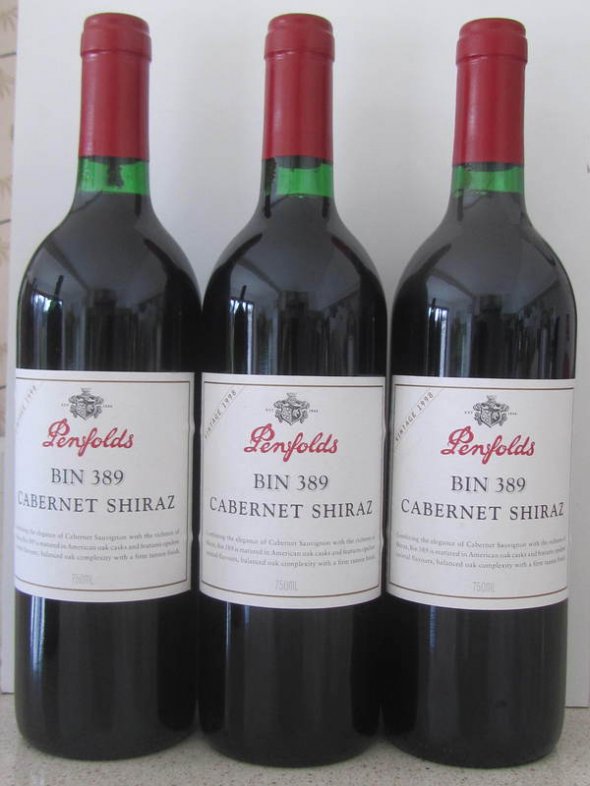 3 x 1998 Penfolds Bin 389