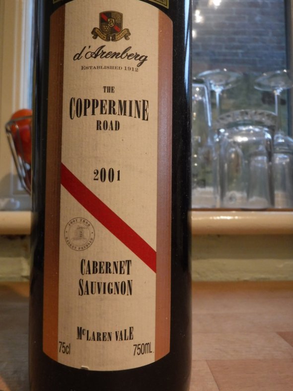2001 Coppermine Road, Cabernet Sauvignon, D'Arenberg