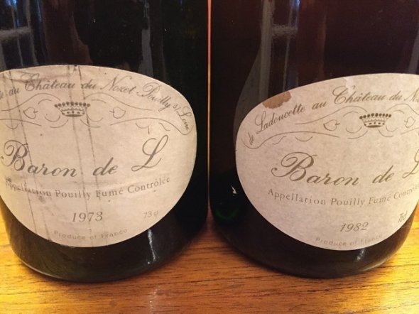 Chateau du Nozet Baron de L Pouilly Fume 1973 and 1982