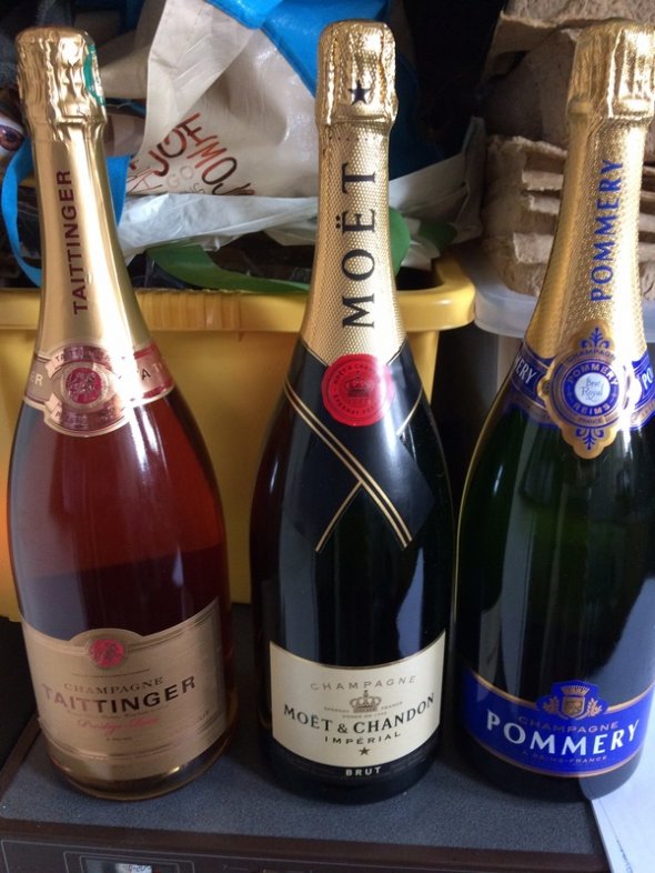 Moet, Pommery and Taittinger rose MAGNUMS