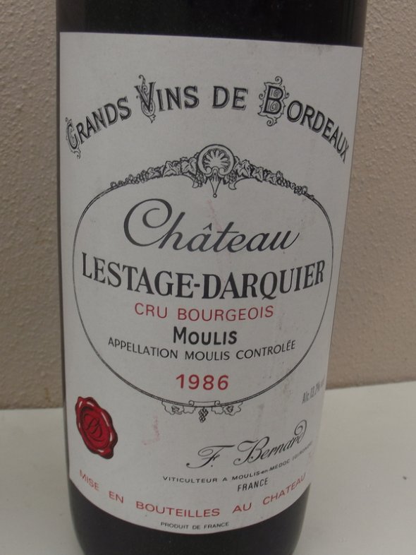 1986 Château LESTAGE-DARQUIER / Moulis en Médoc Cru Bourgeois