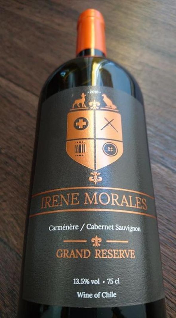 2016 Morales Carmenere Cabernet Sauvignon Grand Reserve, Chile "LOW START"