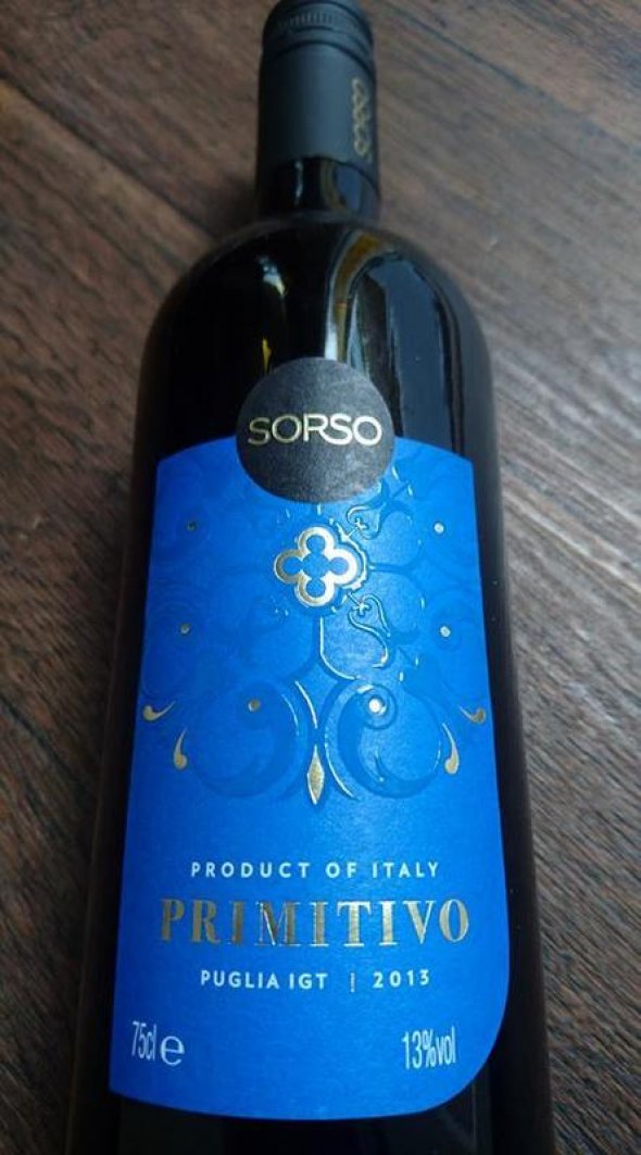 2013 Primitivo Vente Sorso, Puglia